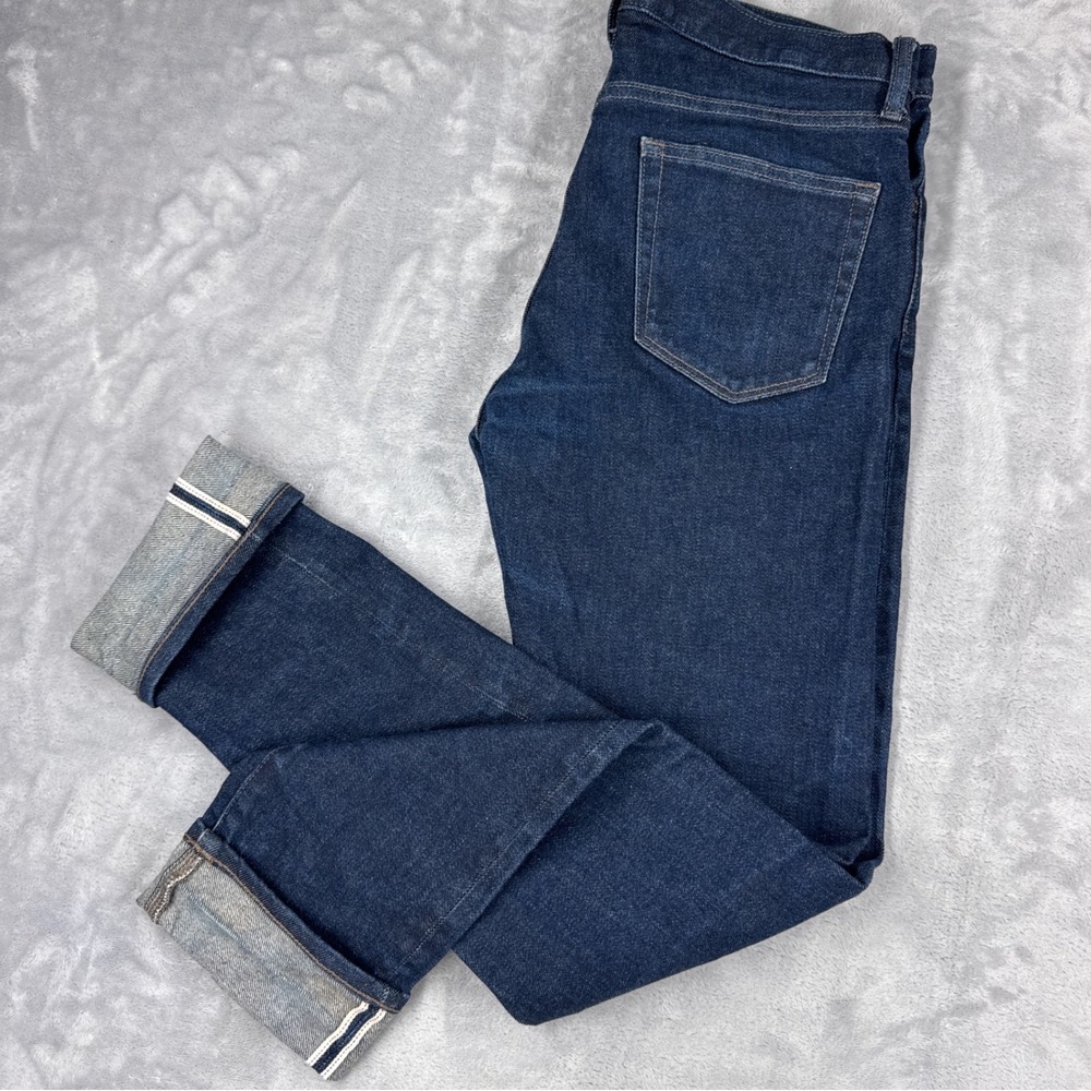 UNIQLO Kaihara Selvedge Slim Straight Jeans Mens 31x34 (32x32.5) Japanese Denim